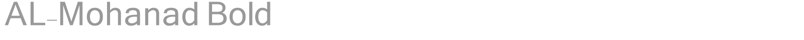 AL-Mohanad font preview